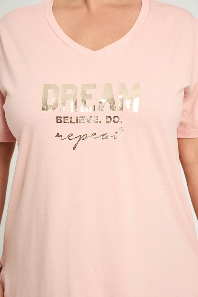 Σομόν Plus Size T-Shirt Dream