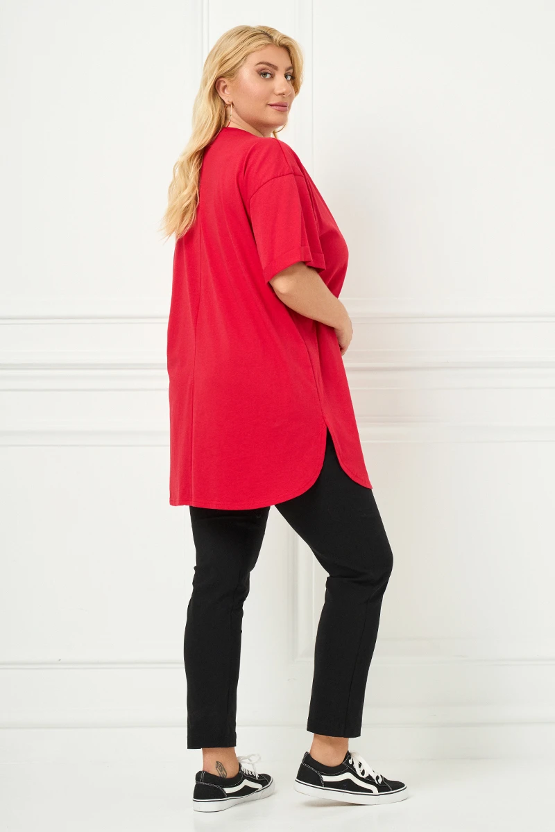 Κόκκινο Plus Size T-Shirt Cool