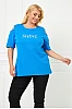 Μπλε T-Shirt “Shine” με Ανοιχτούς Ώμους