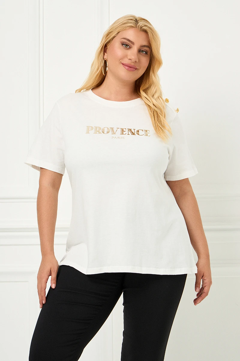 Λευκό T-Shirt Provence Paris