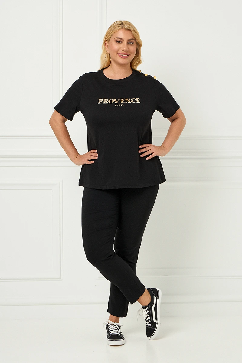 Μαύρο T-Shirt Provence Paris