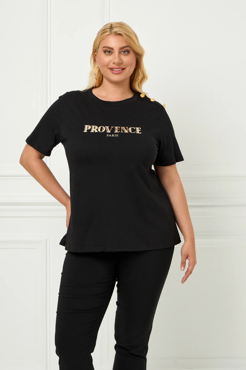 Μαύρο T-Shirt Provence Paris