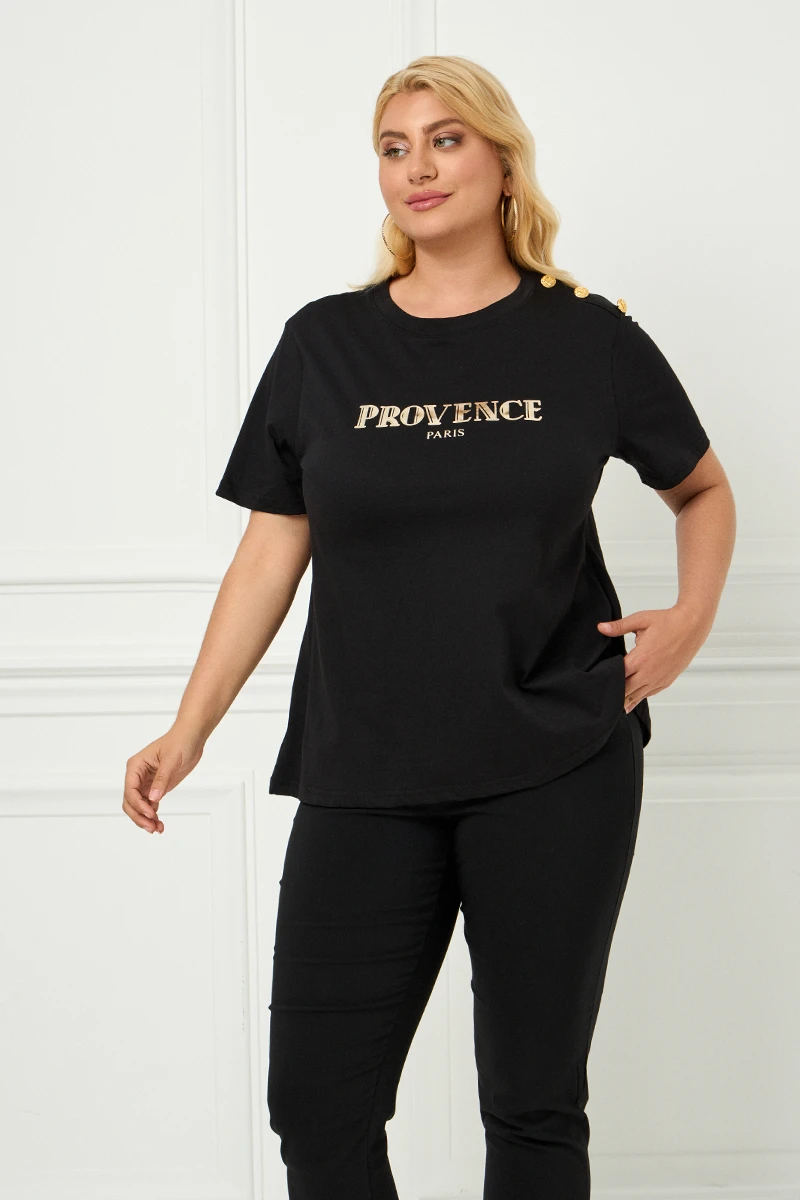 Μαύρο T-Shirt Provence Paris