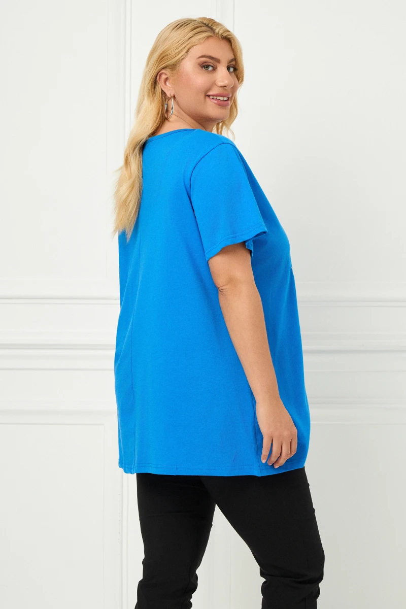 DM Plus Size T-Shirt Μπλε