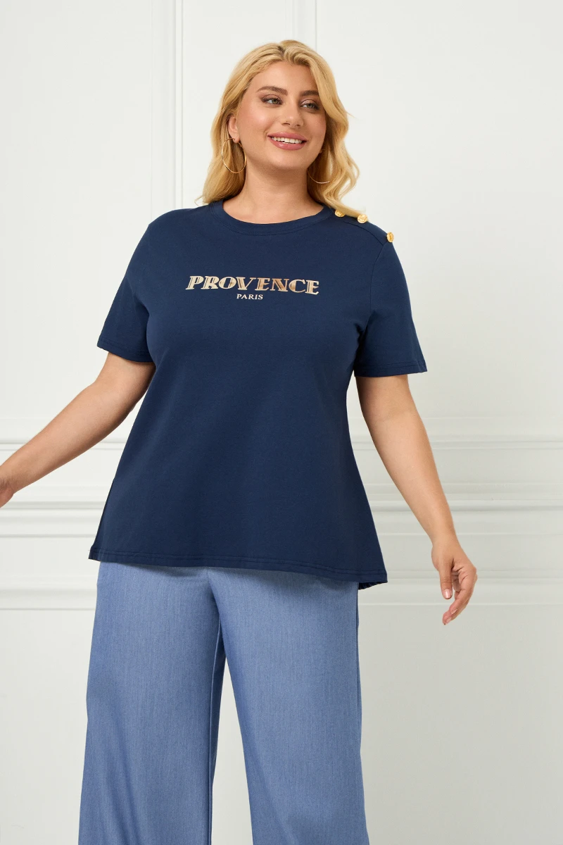 Blue Navy  T-Shirt Provence Paris