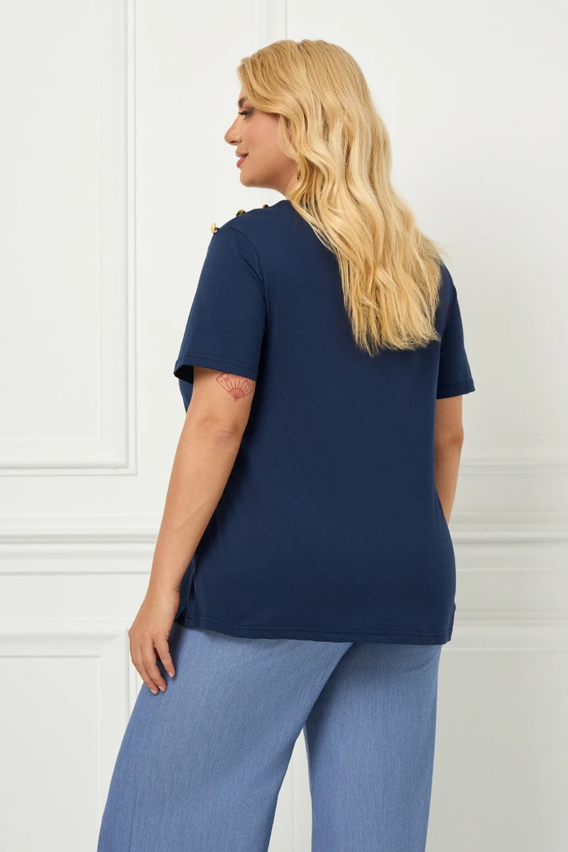 Blue Navy  T-Shirt Provence Paris