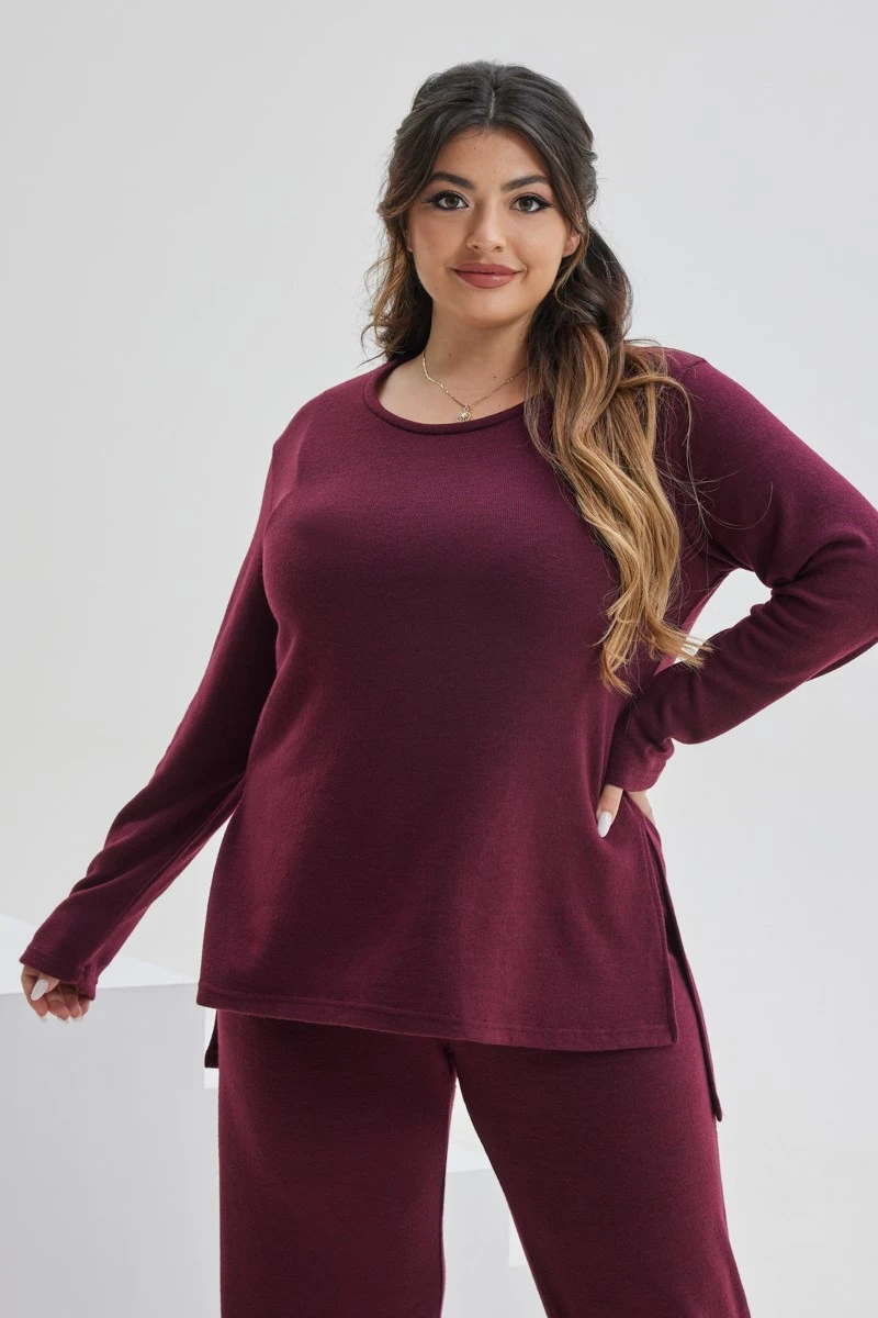 Πλεκτή Μπλούζα Ματζέντα