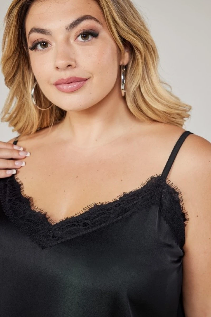 Μαύρο Lingerie Σατέν