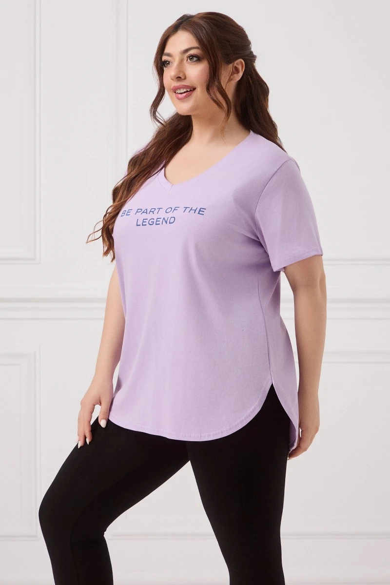 Legent T-Shirt Λιλά
