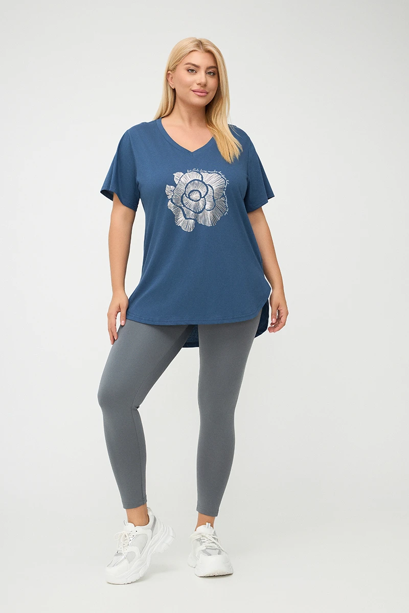 Intigo Plus Size Rose T-Shirt 