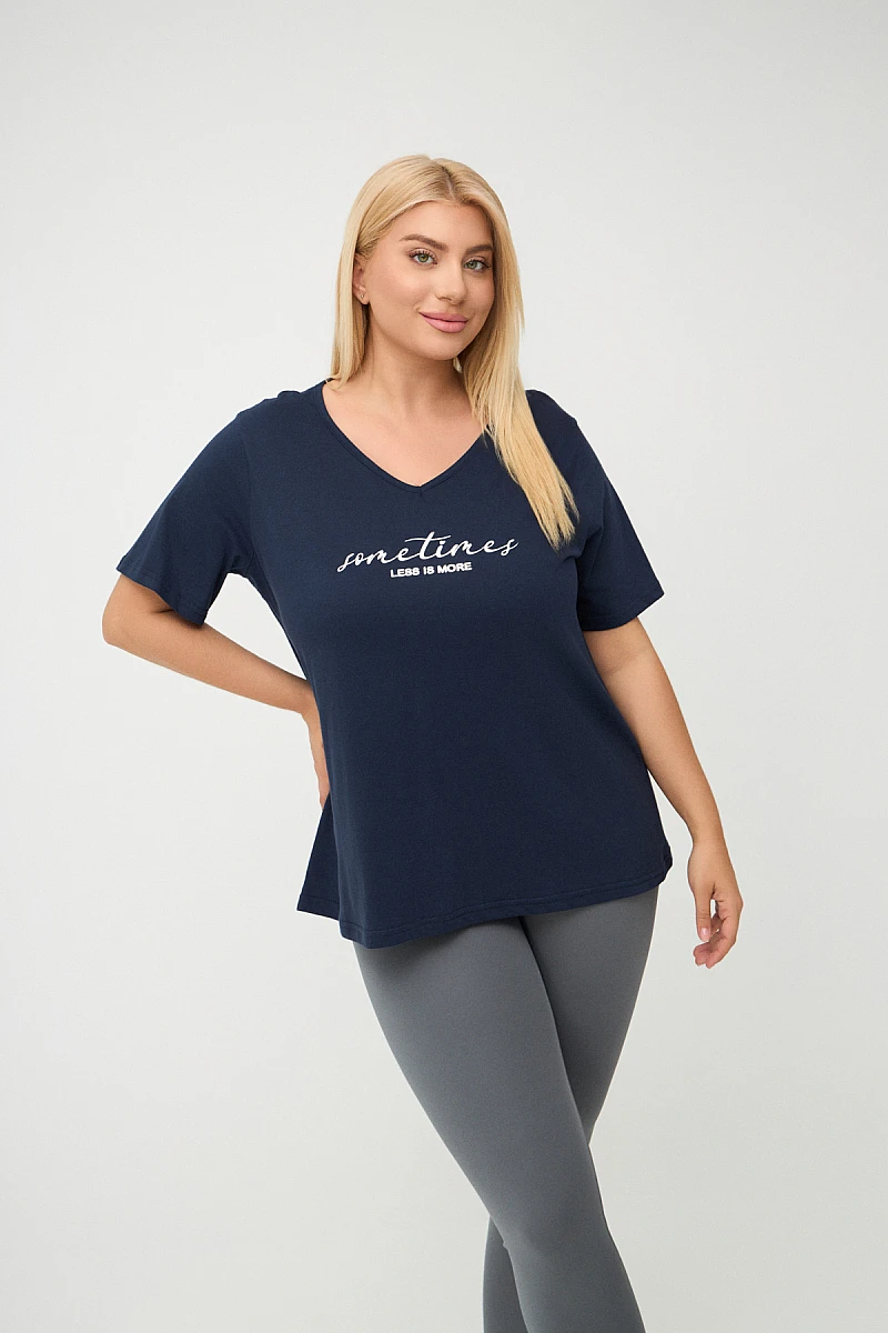 Less Is More T-Shirt Blue Navy 