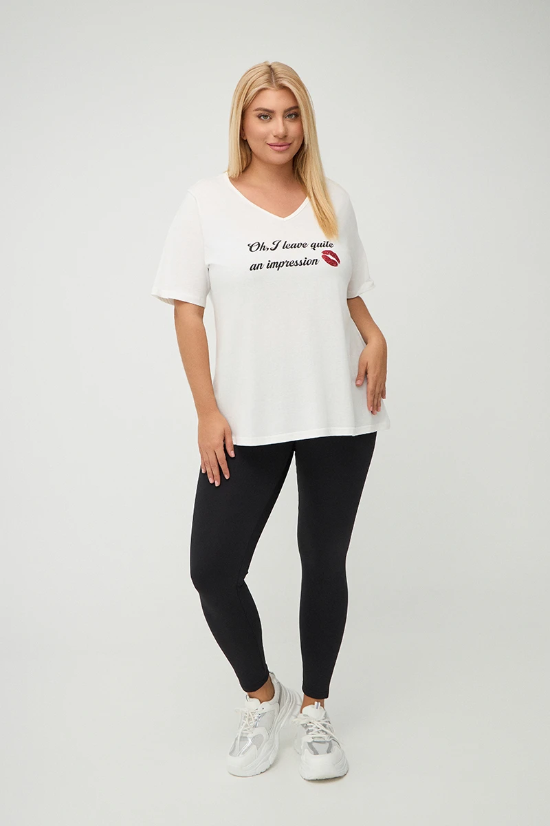 Impression T-Shirt Λευκό
