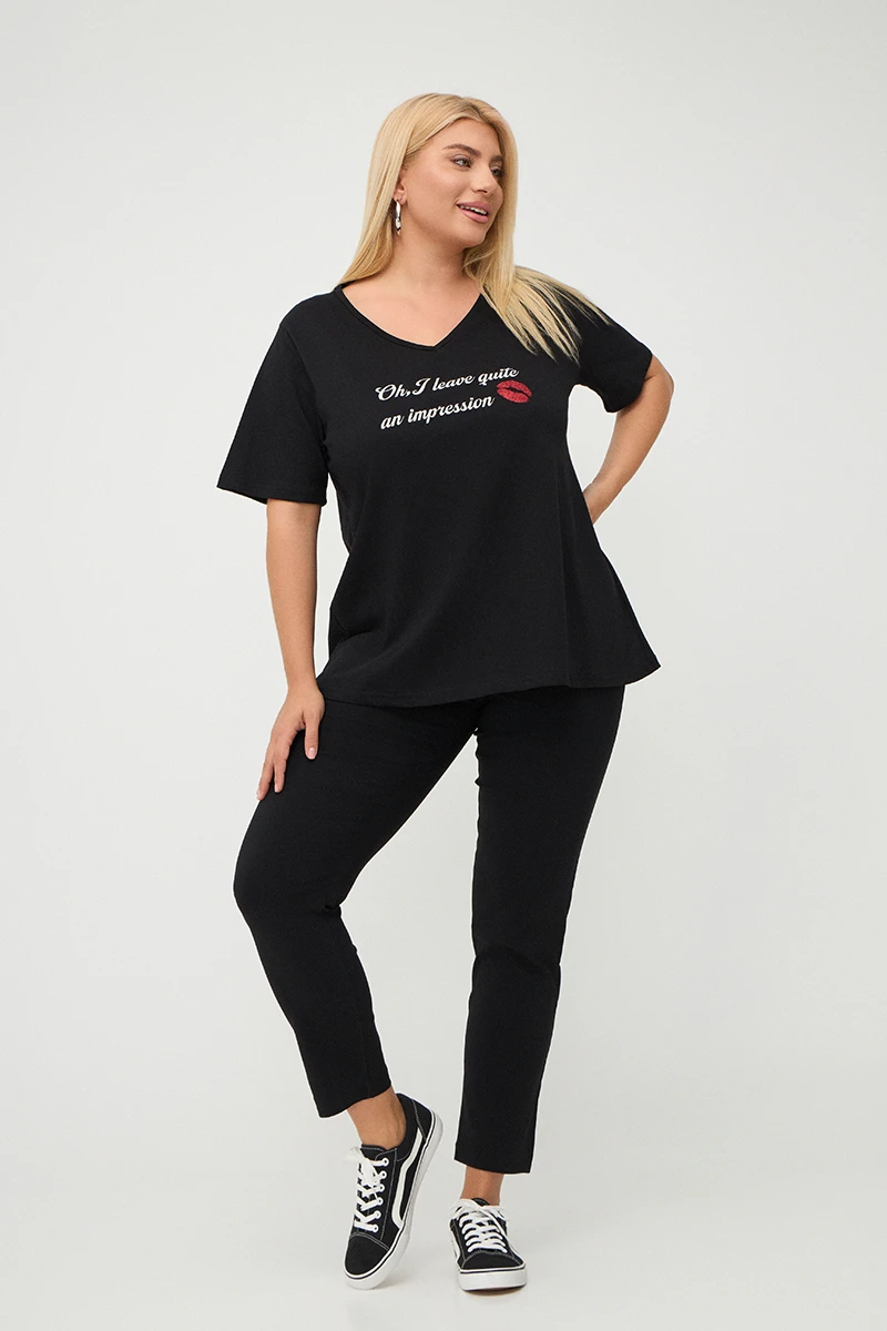 Impression T-Shirt Μαύρο