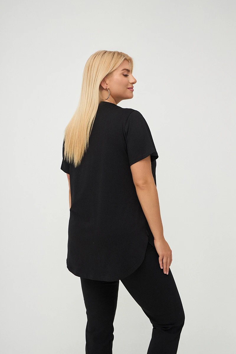 Μαύρη Plus Size Limit T-Shirt 