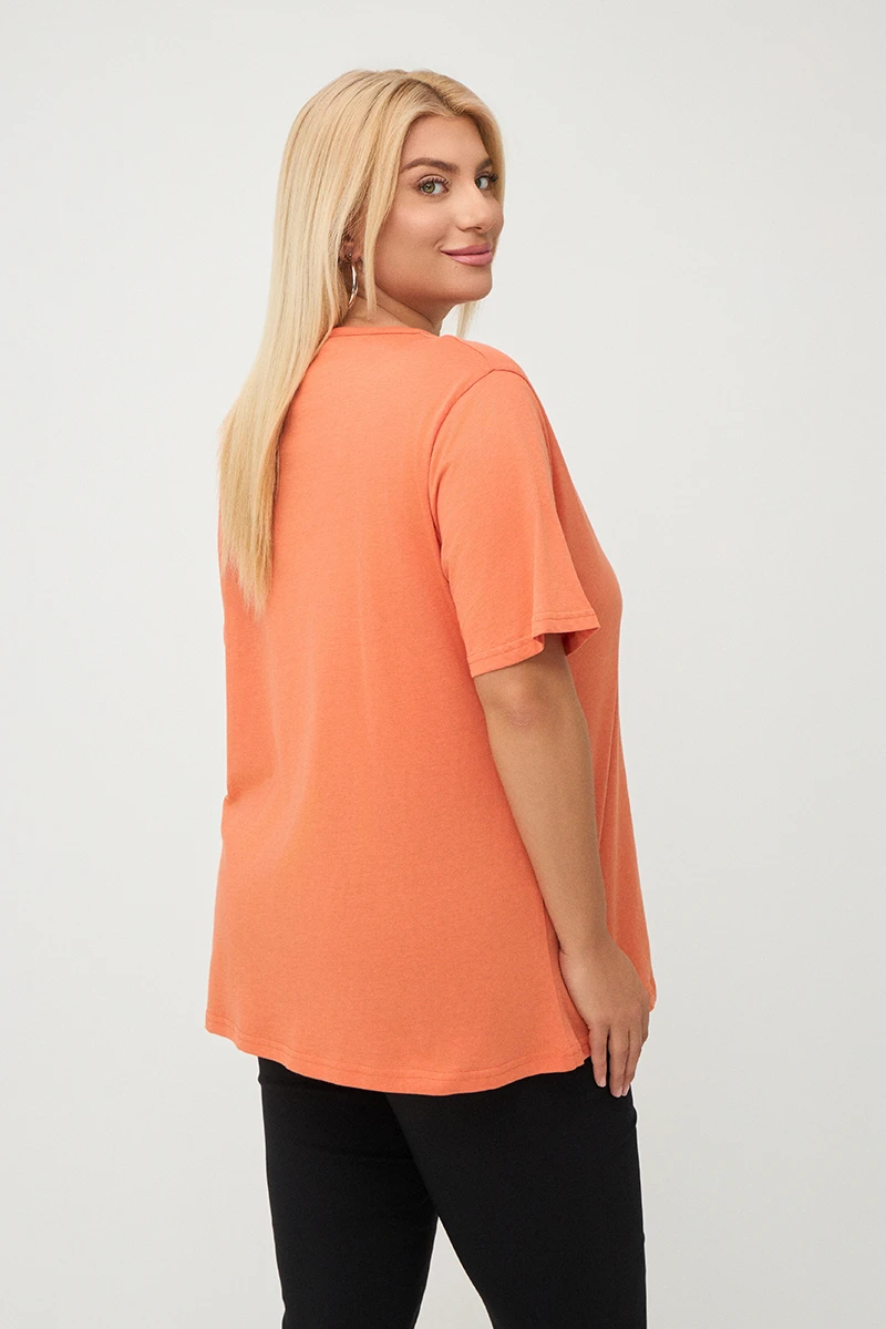 Impression T-Shirt Πορτοκαλί 