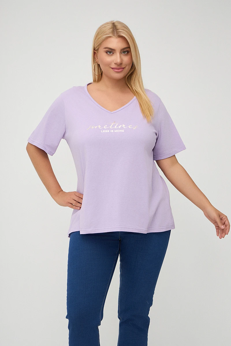Less Is More T-Shirt Λιλά