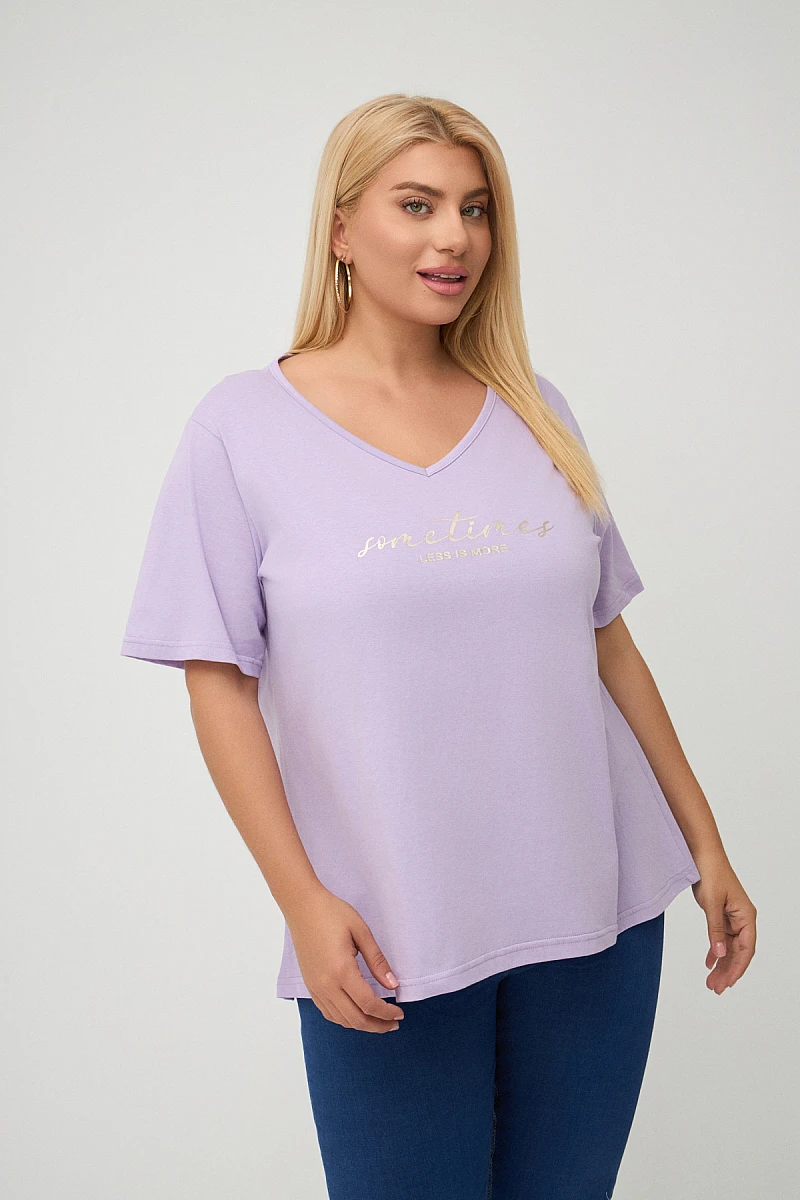 Less Is More T-Shirt Λιλά