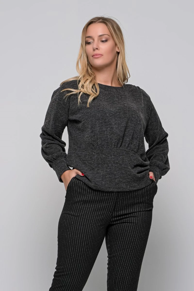 Crepped Πλεκτή Μπλούζα Σε 2 Χρώματα