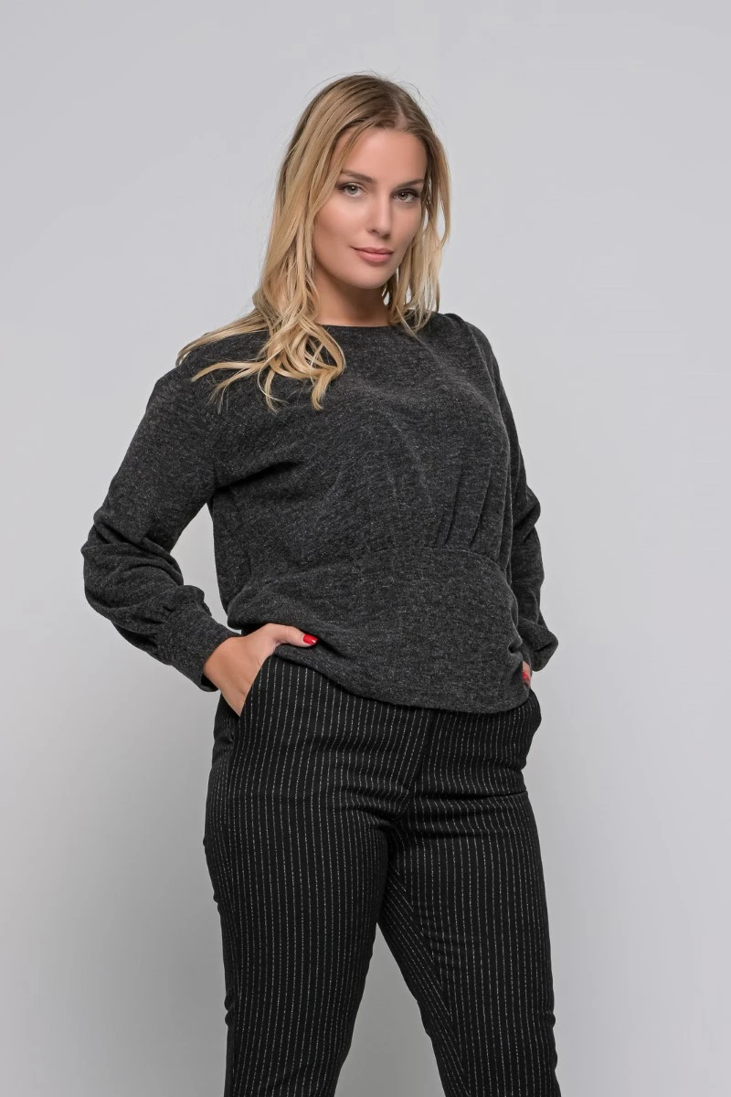 Crepped Πλεκτή Μπλούζα Σε 2 Χρώματα